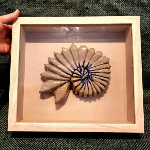 Quadro Nautilus Areia com cobalto